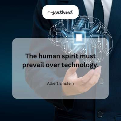Humanity's spirit must overcome technology's influence.
