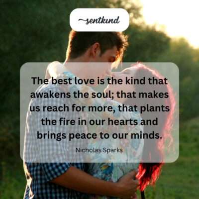 True love ignites passion and inner peace.
