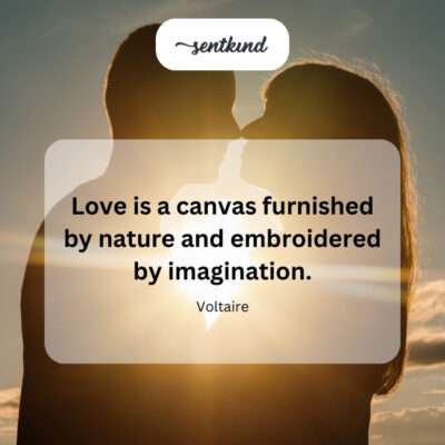 Nature provides love's foundation, while imagination crafts its unique beauty.