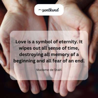 Love: eternity's emblem.