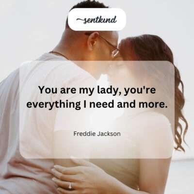 Finding complete fulfillment in a loved one.