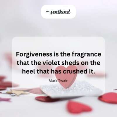 Forgiveness as a gentle offering.