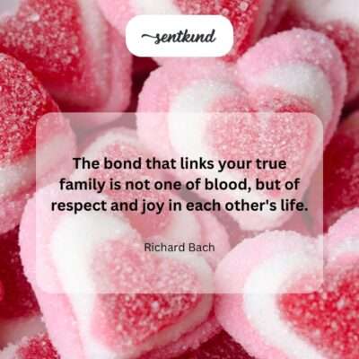 Family: respect and joy, not just blood.