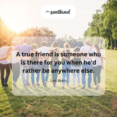 Selfless friend.