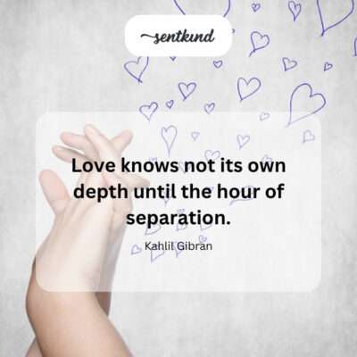 Love's depth revealed in absence.