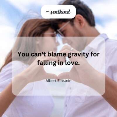 Falling in love is a choice, unlike being subject to gravity's pull.