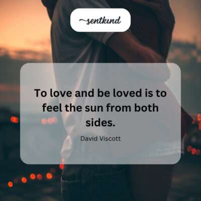 Feeling love's full warmth.