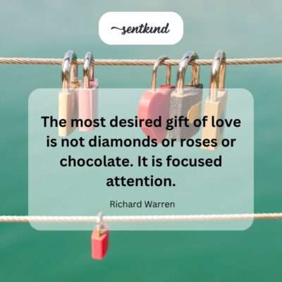 Love's greatest gift: attention.