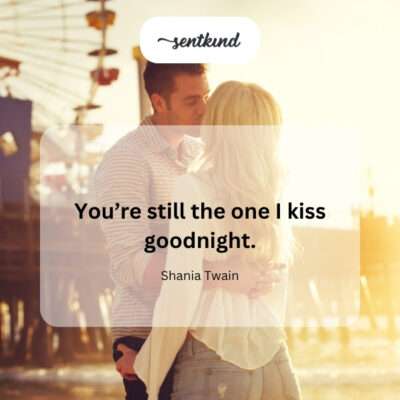 Enduring love, the final goodnight kiss.