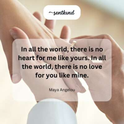 Unique and irreplaceable love.