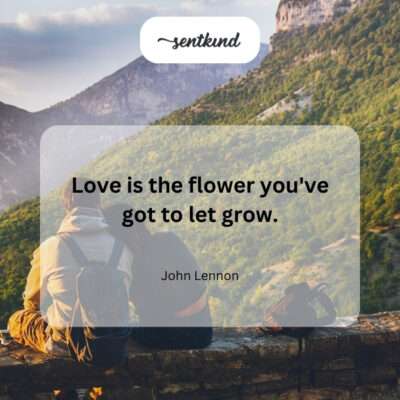 Nurture love patiently, like a flower.