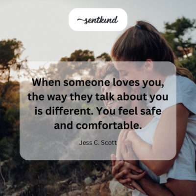 Love's voice creates a haven of security and ease.