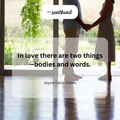 Love's language is spoken through touch and whispered words.