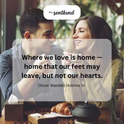 Home defined by love, residing in the heart.