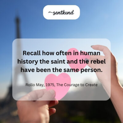 Throughout history, the saint and the rebel often share the same spirit.