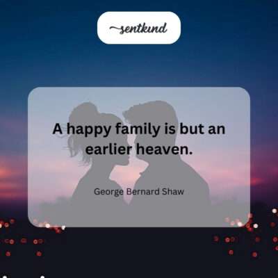 Family as a source of earthly bliss.