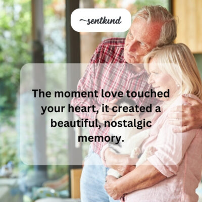 Love's instant creation of cherished memories.