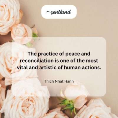 Peace and reconciliation: vital art.