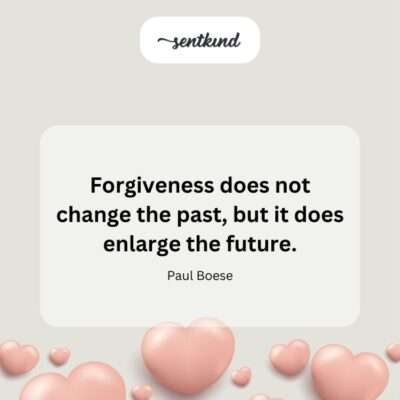 Forgiveness opens new possibilities.