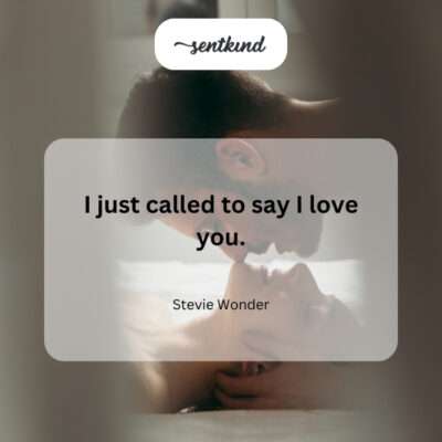 A simple declaration of love.