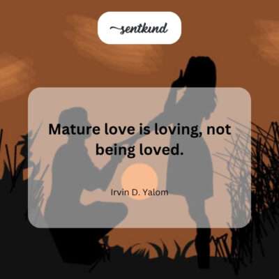 True love is about giving, not receiving.