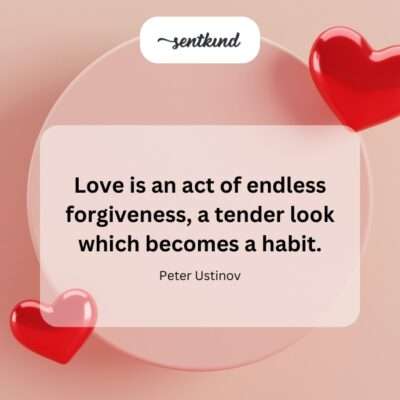 Love's constant forgiveness.