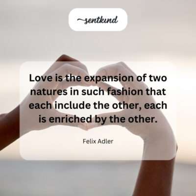 Love enriches by mutual inclusion.
