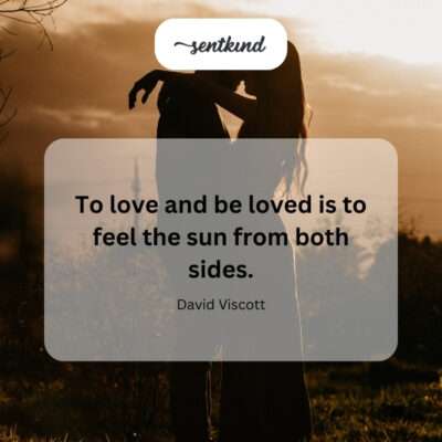 Love's reciprocity warms the soul like sunshine on both sides.