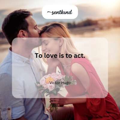 Love finds its expression in action.