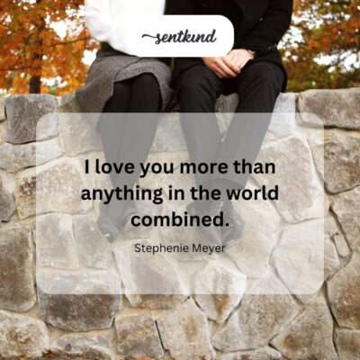 That's the ultimate declaration of love, surpassing everything else.
