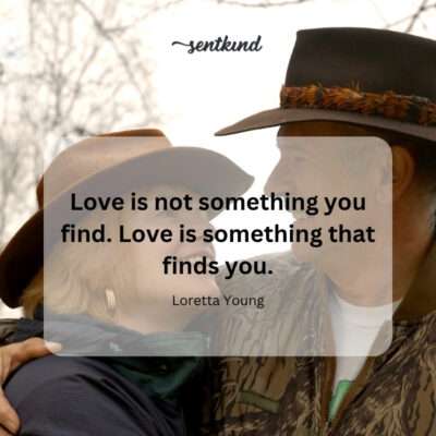 Love as a discovery, not a search.