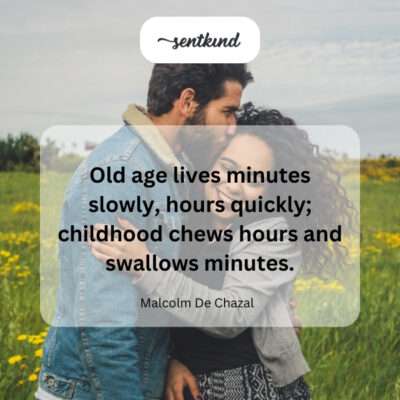 The contrasting perception of time in youth and old age.