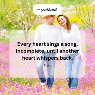 A solitary heart finds completion when its song resonates with another.