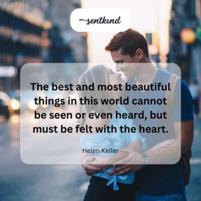 True beauty lies in the emotions we feel, not what we perceive with our senses.