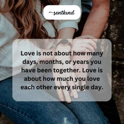 Love's measure isn't time, but daily devotion.