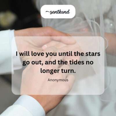 Love until the cosmos fades.