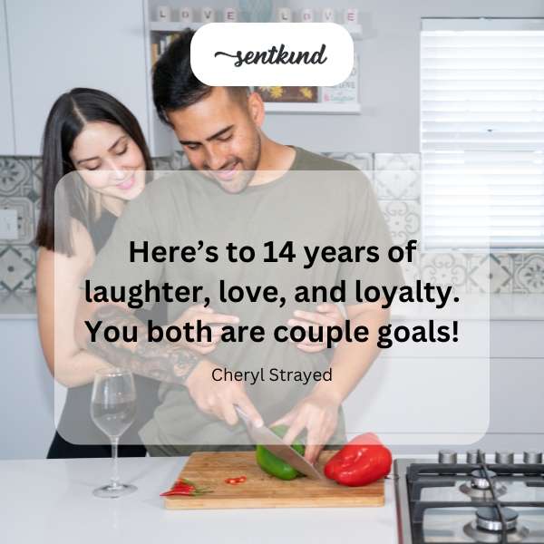 A happy couple celebrates their anniversary.