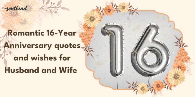 Silver 16 balloon with floral frame for romantic anniversary post