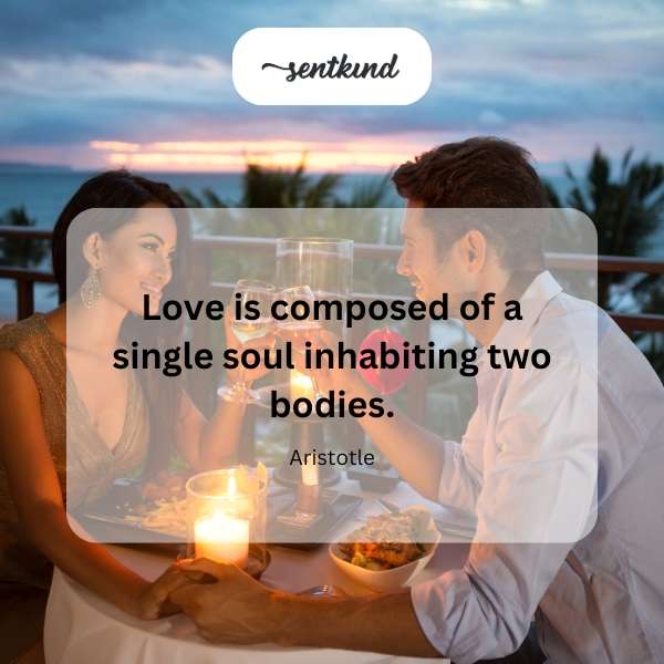 Two intertwined figures represent a unified soul.