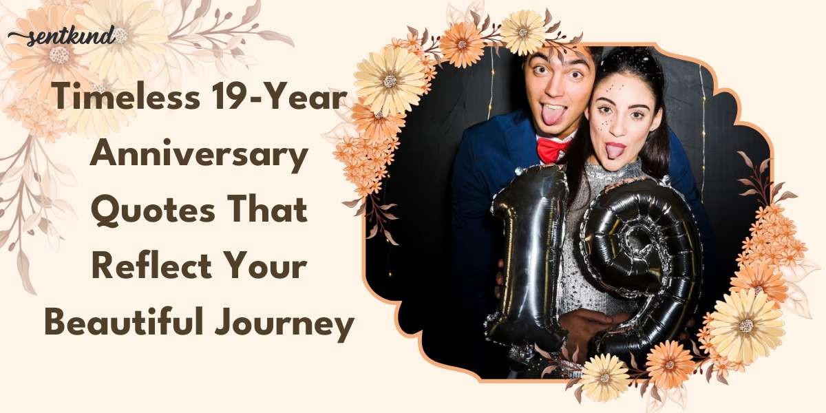 Couple holding 19-shaped balloons