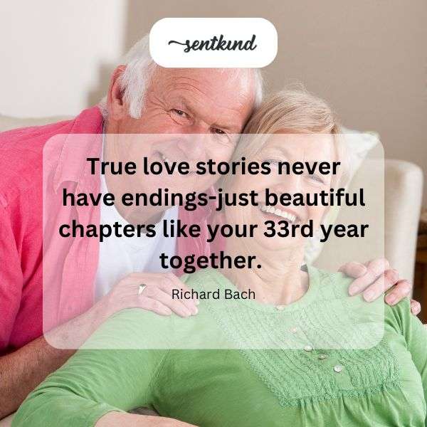 An anniversary card with a quote about enduring love.