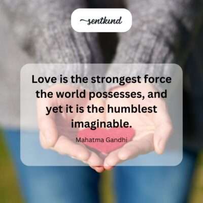 An illustration depicts two hands gently clasped together, symbolizing the quiet, powerful bond of love.