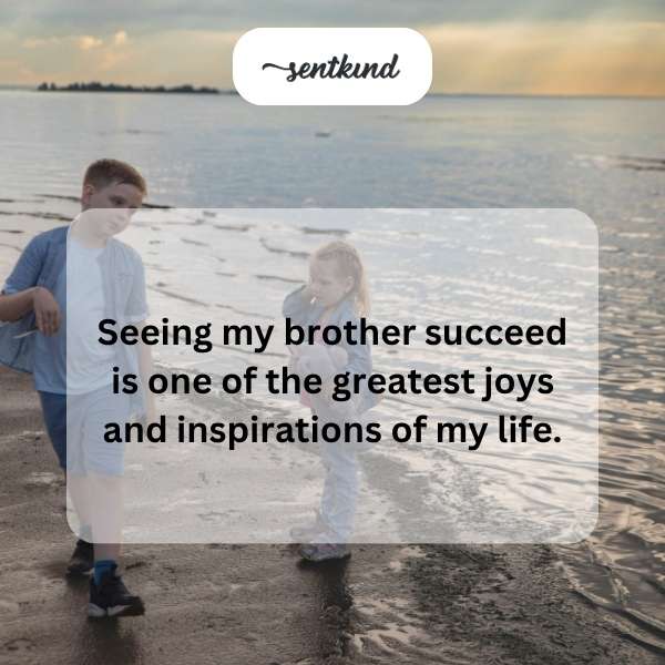Two brothers smiling and embracing in a sunny outdoor setting.