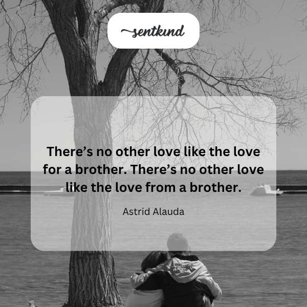 Two brothers are embracing each other, symbolizing their strong bond.