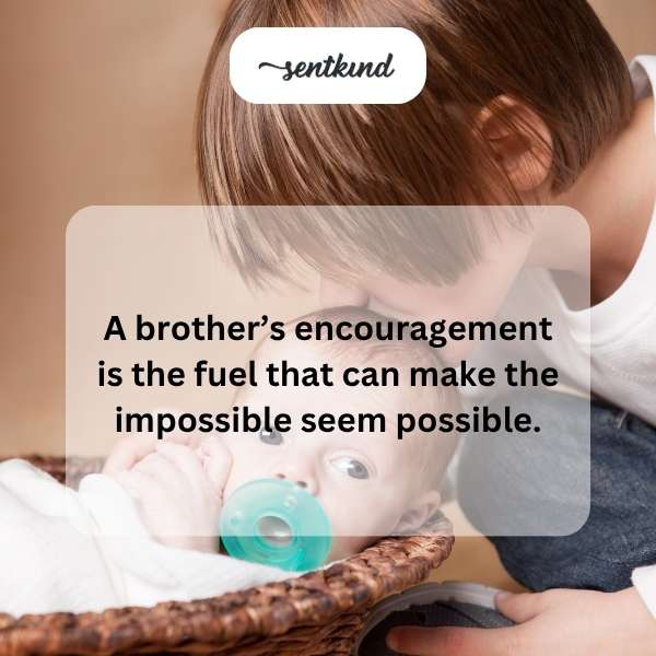 Two brothers standing back to back, symbolizing support and strength.