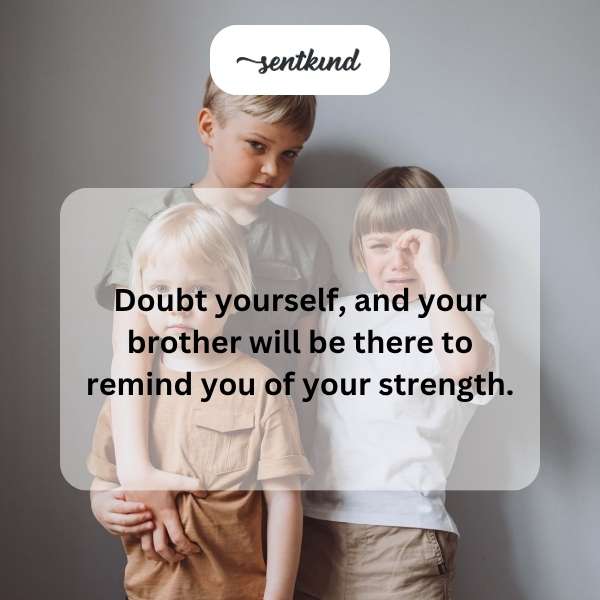 Two figures stand back-to-back, one appearing unsure while the other looks forward with determination.