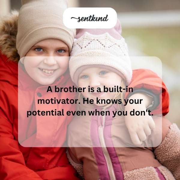 Two brothers are seen back-to-back, symbolizing mutual support and motivation.