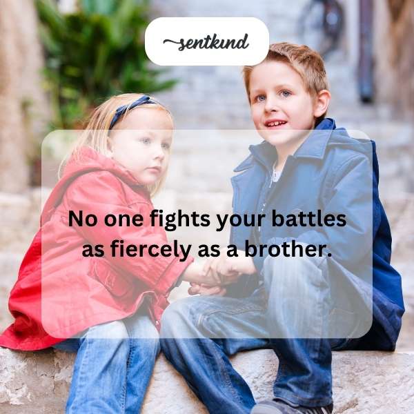 Two brothers stand back-to-back, ready to defend each other.