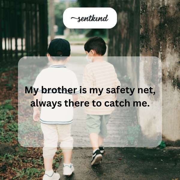A brother offering a comforting hand.