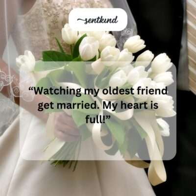 Friend watching a wedding.